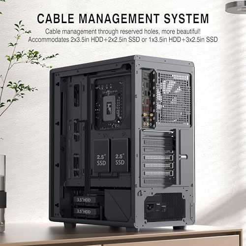 FOIFKIN M1 PC Case -Walnut Front pane Pre-Installed 4 PWM ARGB Fan